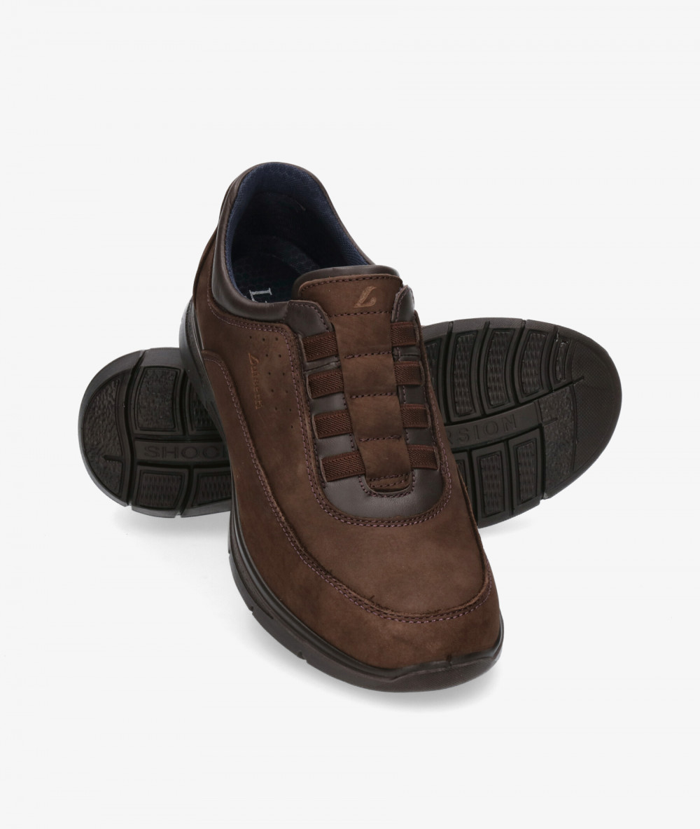Zapatos casual LUISETTI 36101 NO en nobuck marrón Zapatos casual LUISETTI 36101 NO en nobuck marrón