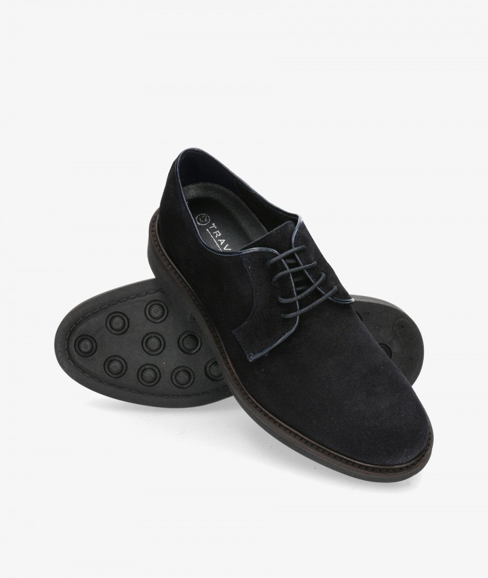 Zapatos de vestir Traveris 28751 en serraje azul Zapatos de vestir Traveris 28751 en serraje azul