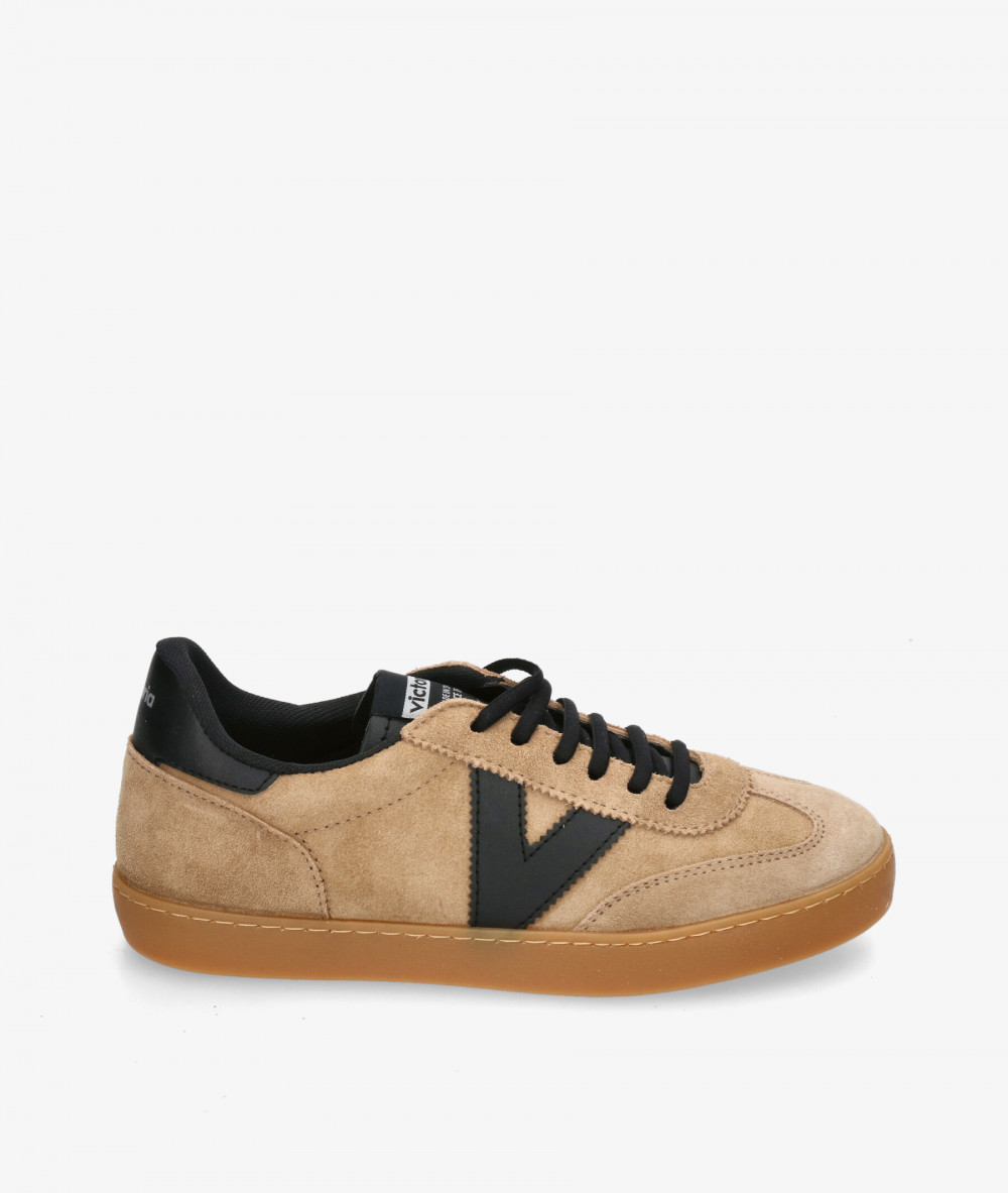 Deportivos Victoria  1126219 en serraje taupe Deportivos Victoria  1126219 en serraje taupe
