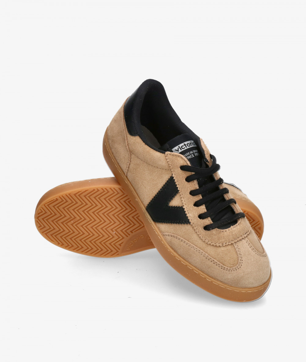 Deportivos Victoria  1126219 en serraje taupe Deportivos Victoria  1126219 en serraje taupe