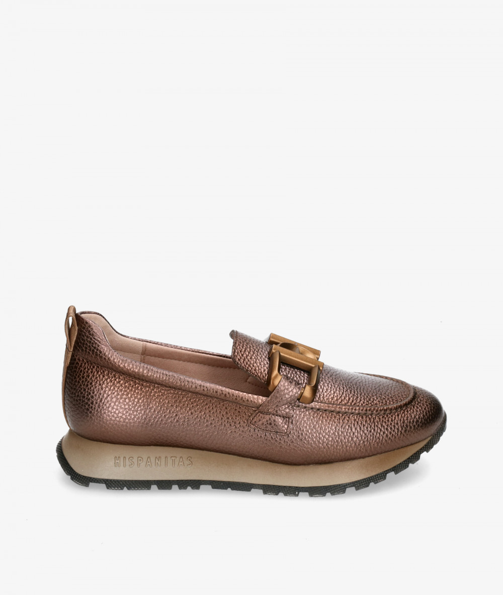 Mocasines Hispanitas HI254386 en taupe metalizado Mocasines Hispanitas HI254386 en taupe metalizado