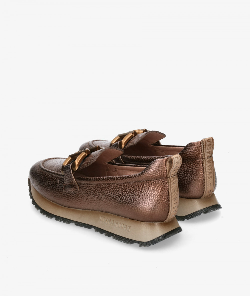 Mocasines Hispanitas HI254386 en taupe metalizado Mocasines Hispanitas HI254386 en taupe metalizado