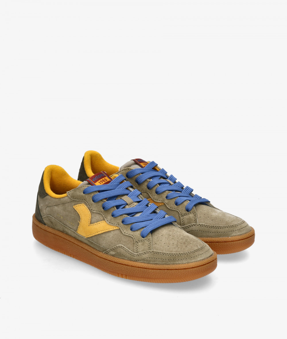 Deportivos Victoria  8806111 en serraje kaki Deportivos Victoria  8806111 en serraje kaki