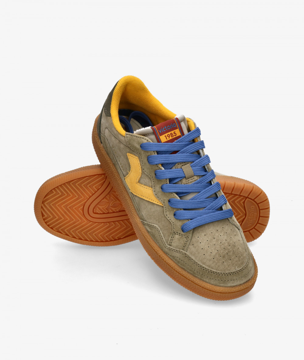 Deportivos Victoria  8806111 en serraje kaki Deportivos Victoria  8806111 en serraje kaki