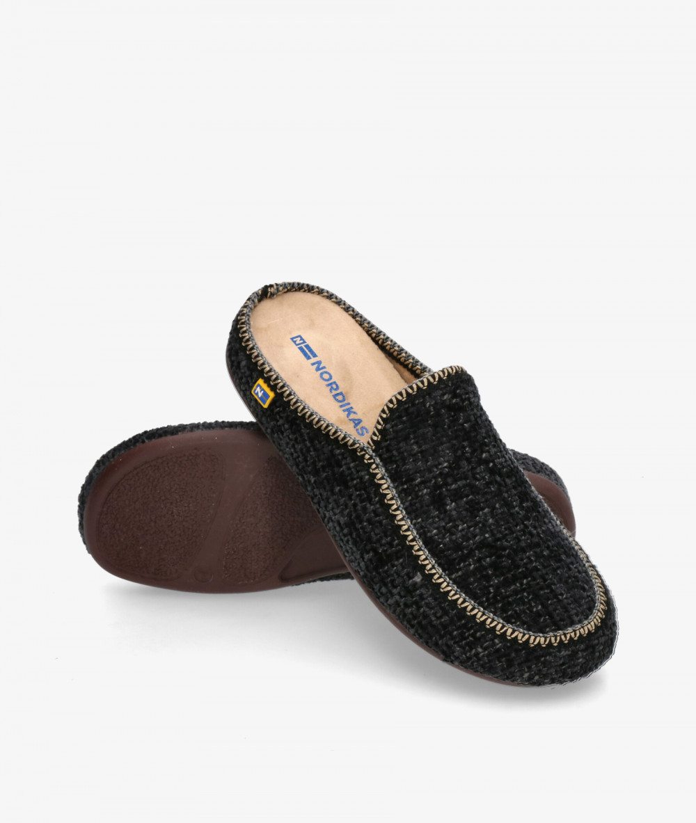 Zapatillas de casa Nordikas  2195 en negro Zapatillas de casa Nordikas  2195 en negro