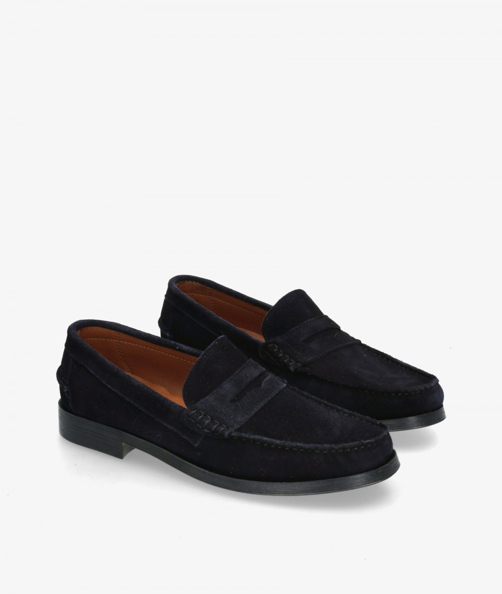 Zapatos de vestir Traveris 93000 en serraje azul Zapatos de vestir Traveris 93000 en serraje azul