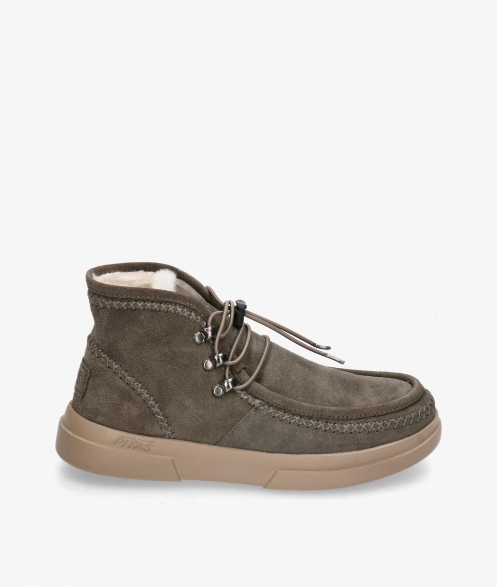 Botines Walk in Pitas  ONTARIO en serraje gris Botines Walk in Pitas  ONTARIO en serraje gris