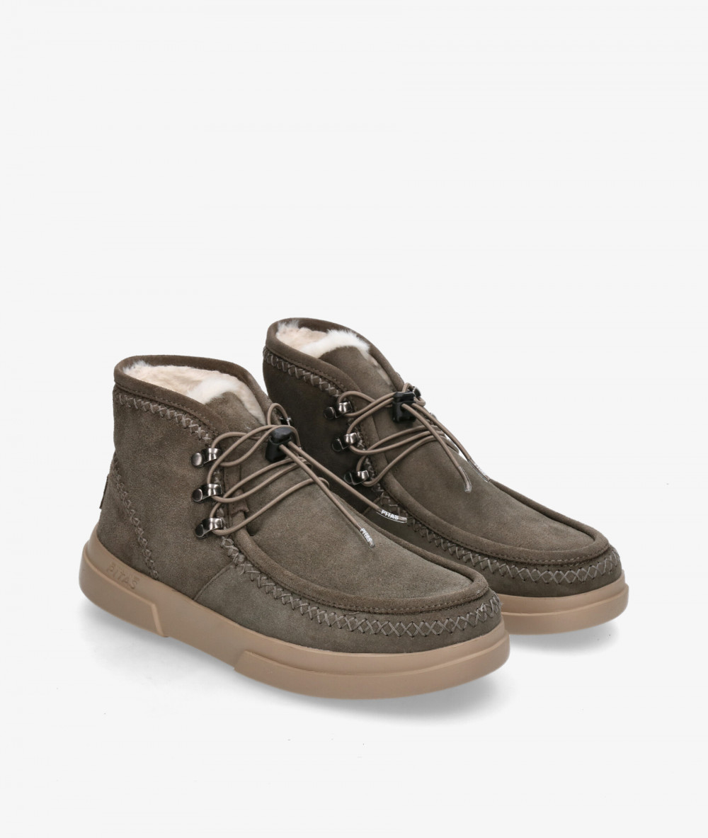 Botines Walk in Pitas  ONTARIO en serraje gris Botines Walk in Pitas  ONTARIO en serraje gris