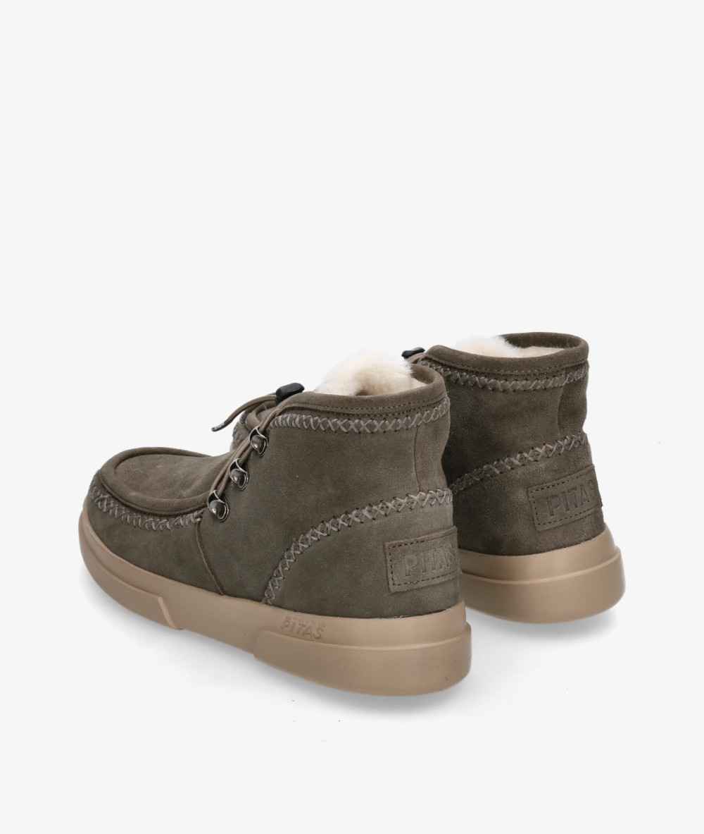 Botines Walk in Pitas  ONTARIO en serraje gris Botines Walk in Pitas  ONTARIO en serraje gris