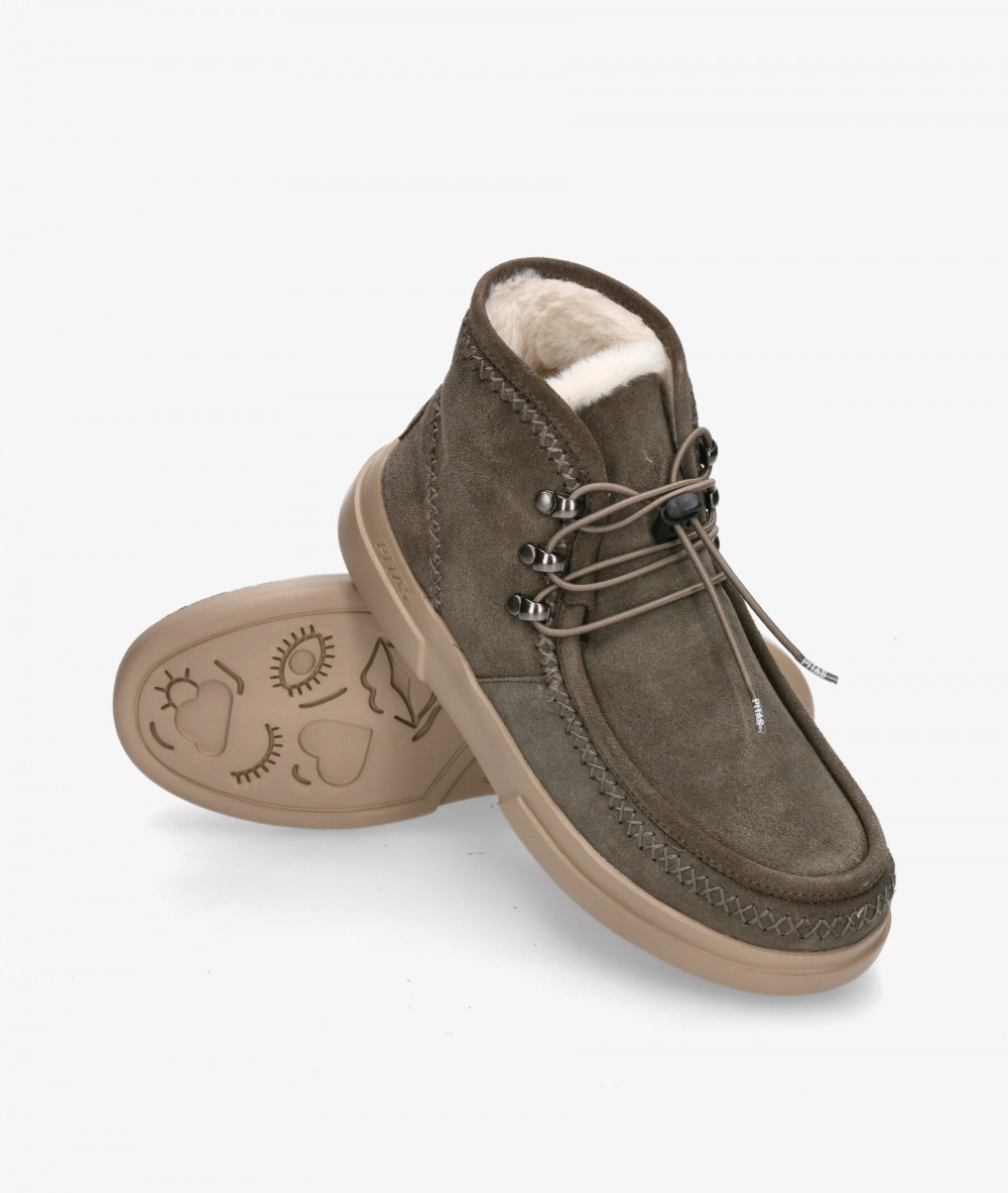 Botines Walk in Pitas ONTARIO en serraje gris