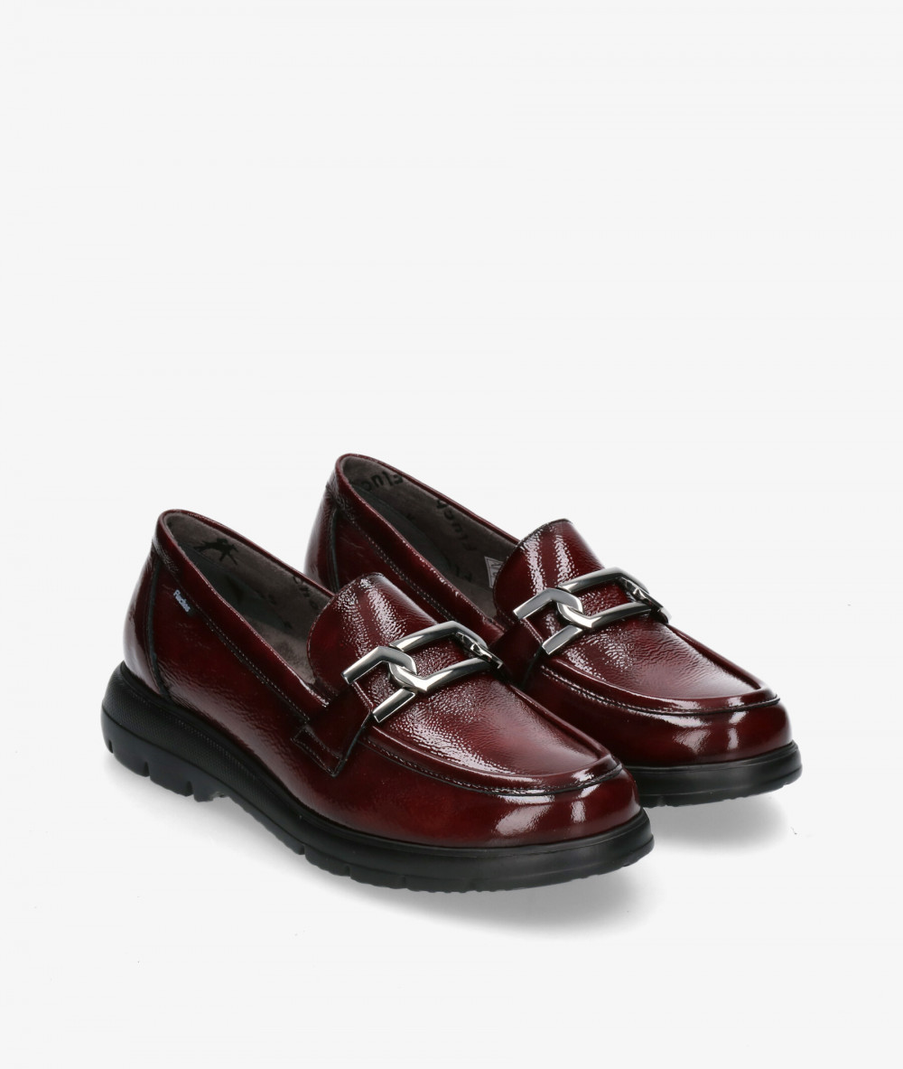 Mocasines Fluchos F1794 en charol burdeos Mocasines Fluchos F1794 en charol burdeos