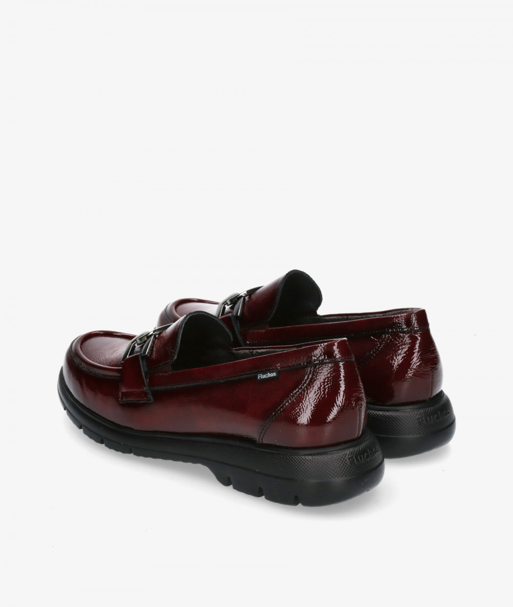 Mocasines Fluchos F1794 en charol burdeos Mocasines Fluchos F1794 en charol burdeos