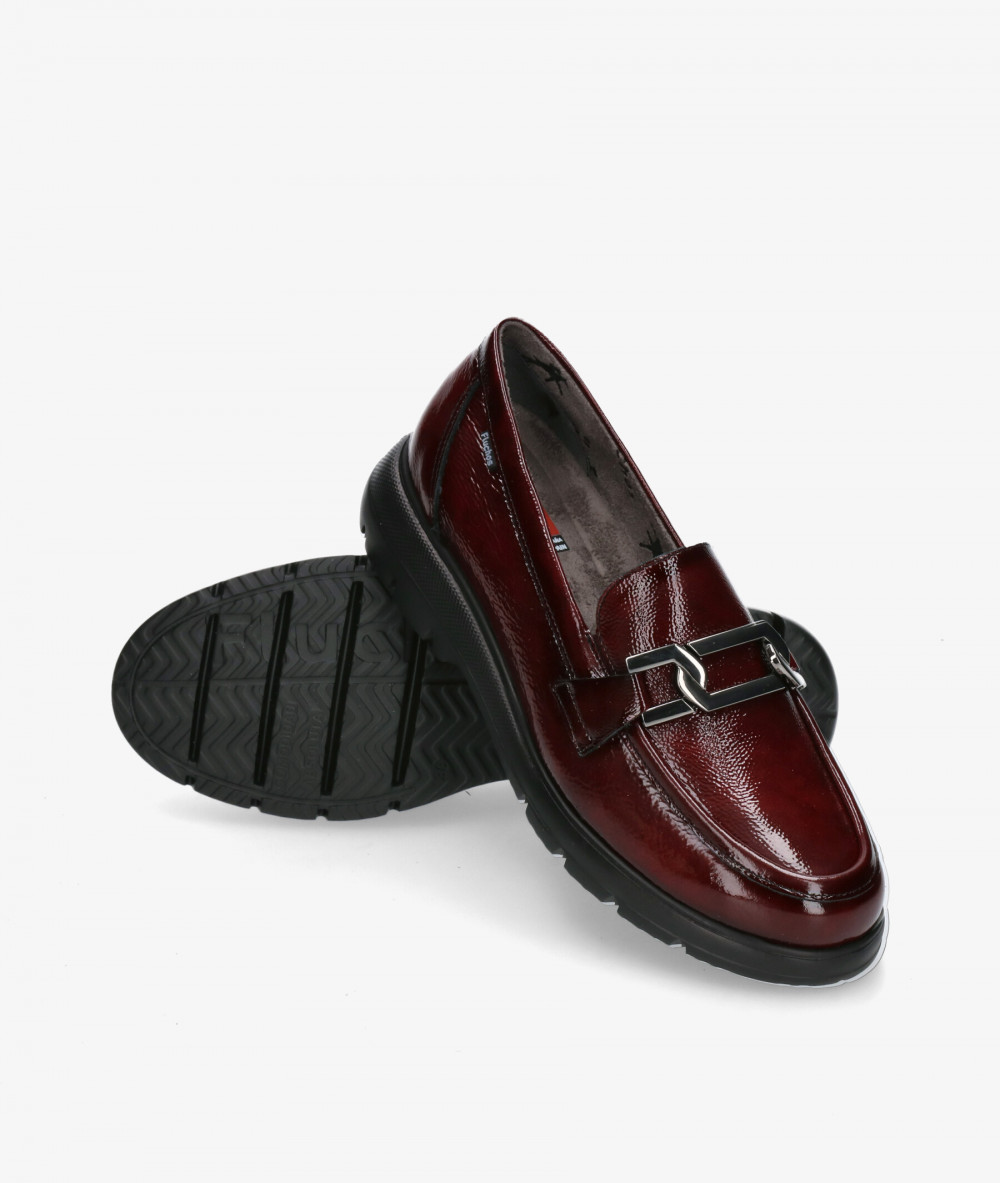 Mocasines Fluchos F1794 en charol burdeos Mocasines Fluchos F1794 en charol burdeos
