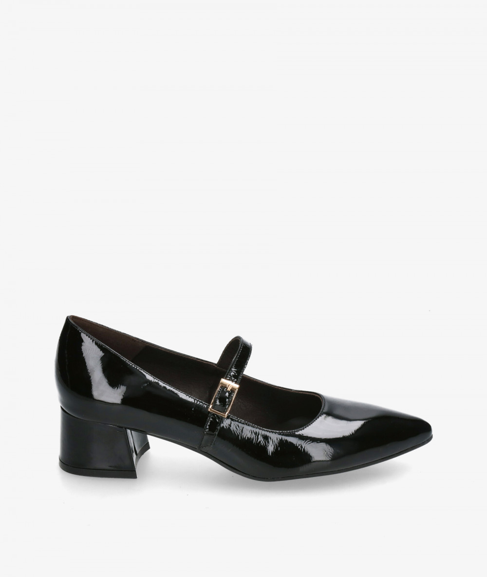 Kénnebec Dress medium heel shoes 965 in black patent leather Kénnebec Dress medium heel shoes 965 in black patent leather