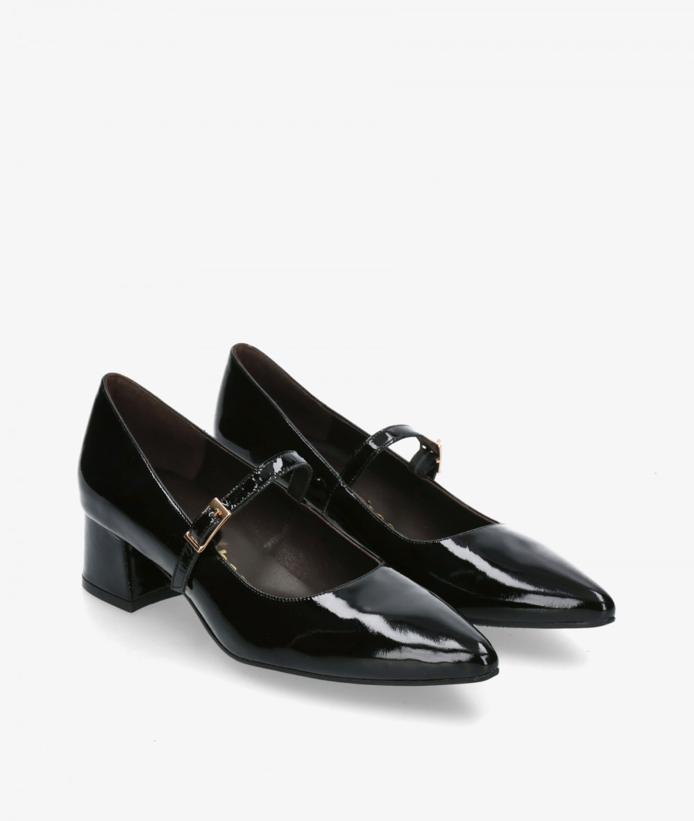 Kénnebec Dress medium heel shoes 965 in black patent leather Kénnebec Dress medium heel shoes 965 in black patent leather