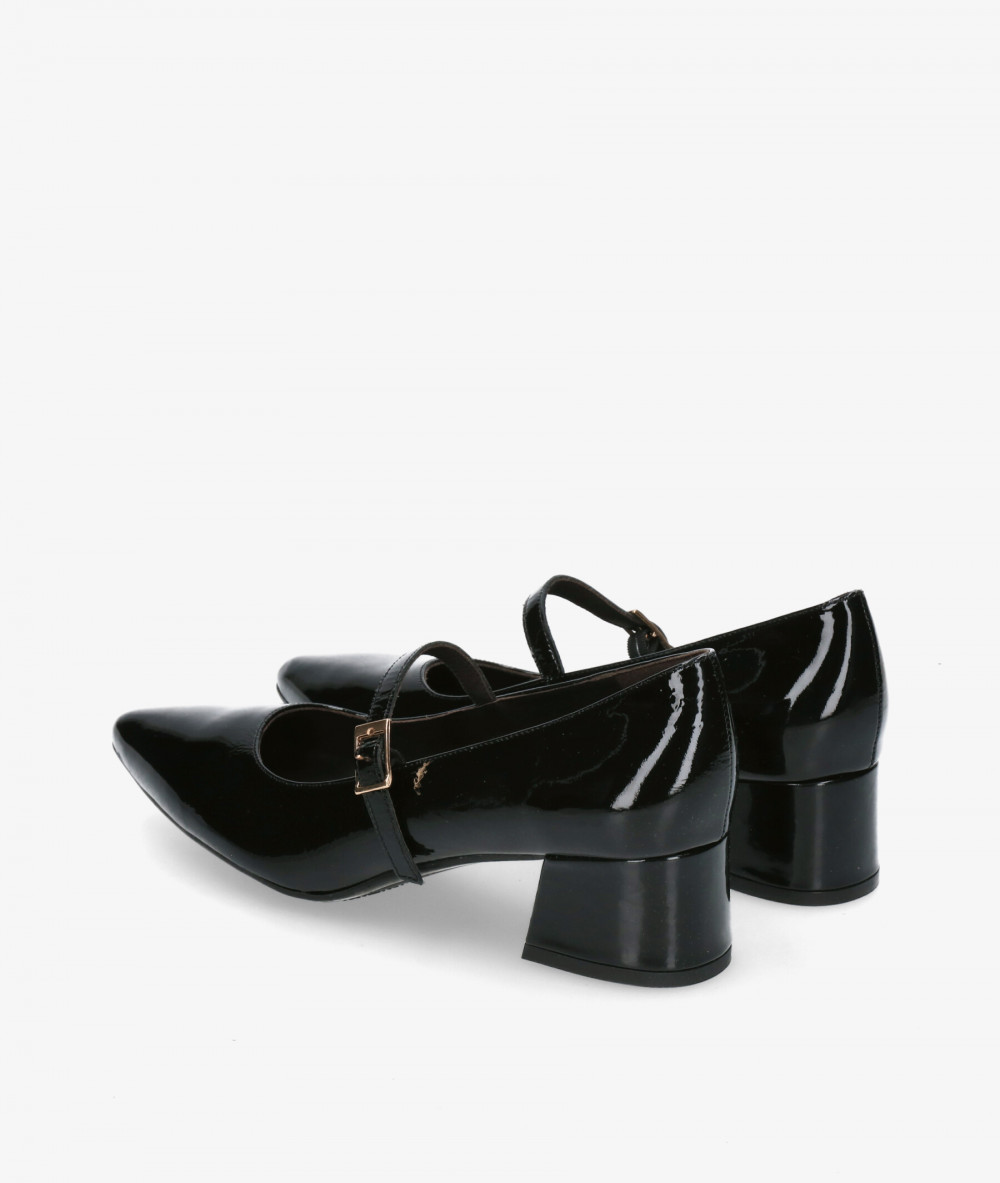 Kénnebec Dress medium heel shoes 965 in black patent leather Kénnebec Dress medium heel shoes 965 in black patent leather