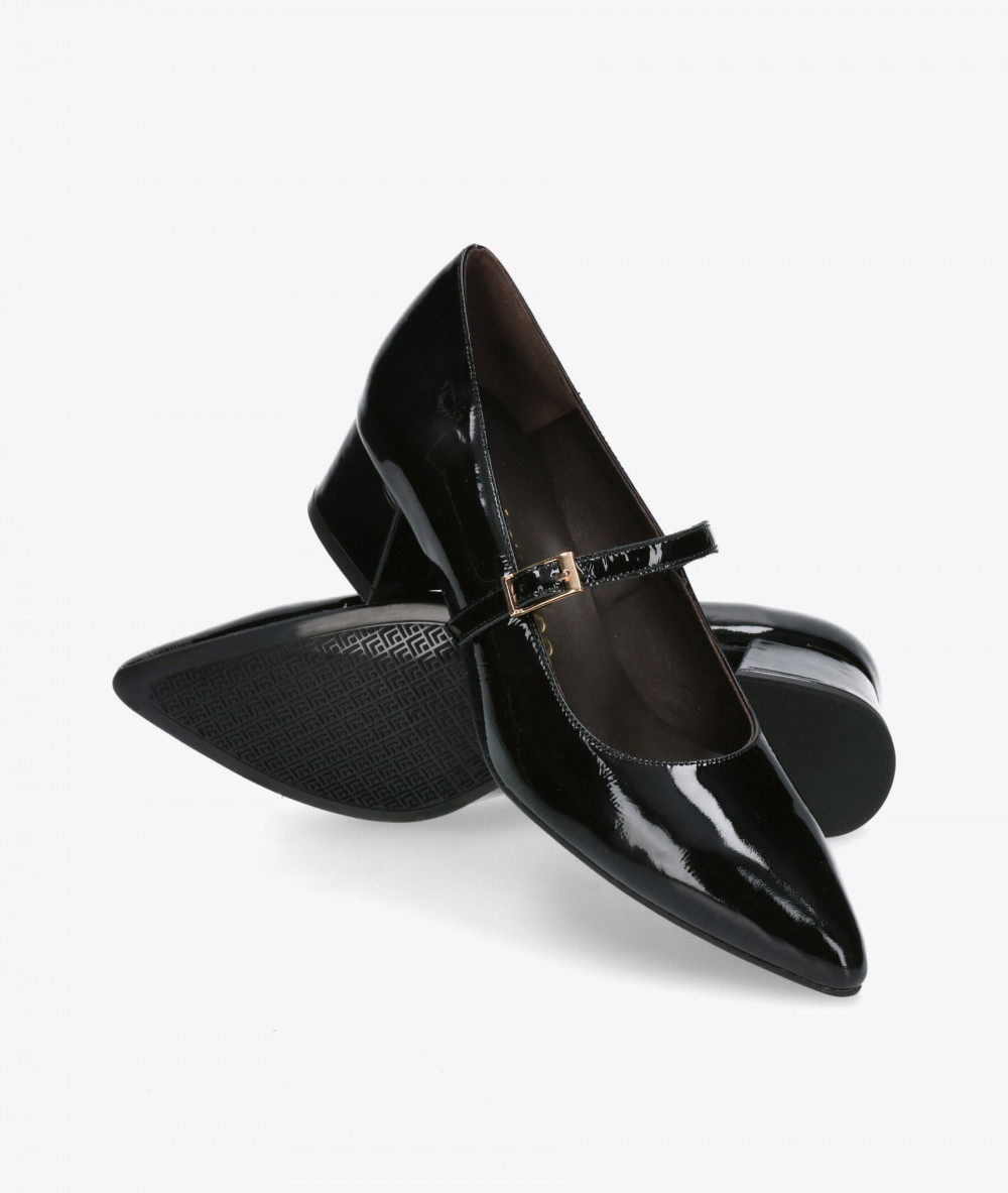 Kénnebec Dress medium heel shoes 965 in black patent leather Kénnebec Dress medium heel shoes 965 in black patent leather