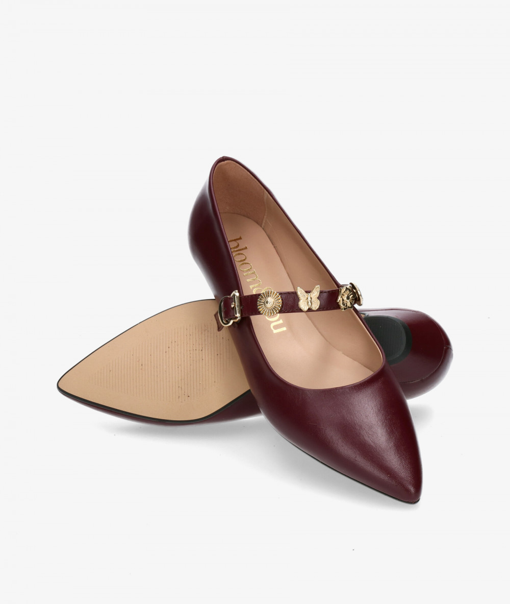 bloom&you Dress low heel shoes FRANCESCA in burgundy bloom&you Dress low heel shoes FRANCESCA in burgundy