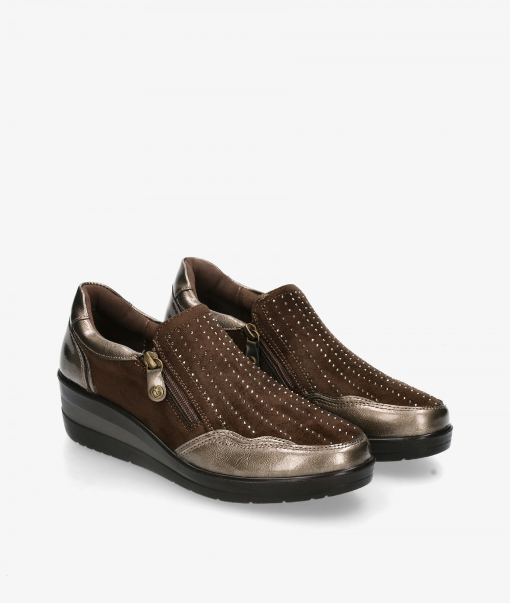 Amarpies Comfort shoes 29385 in taupe metallic Amarpies Comfort shoes 29385 in taupe metallic