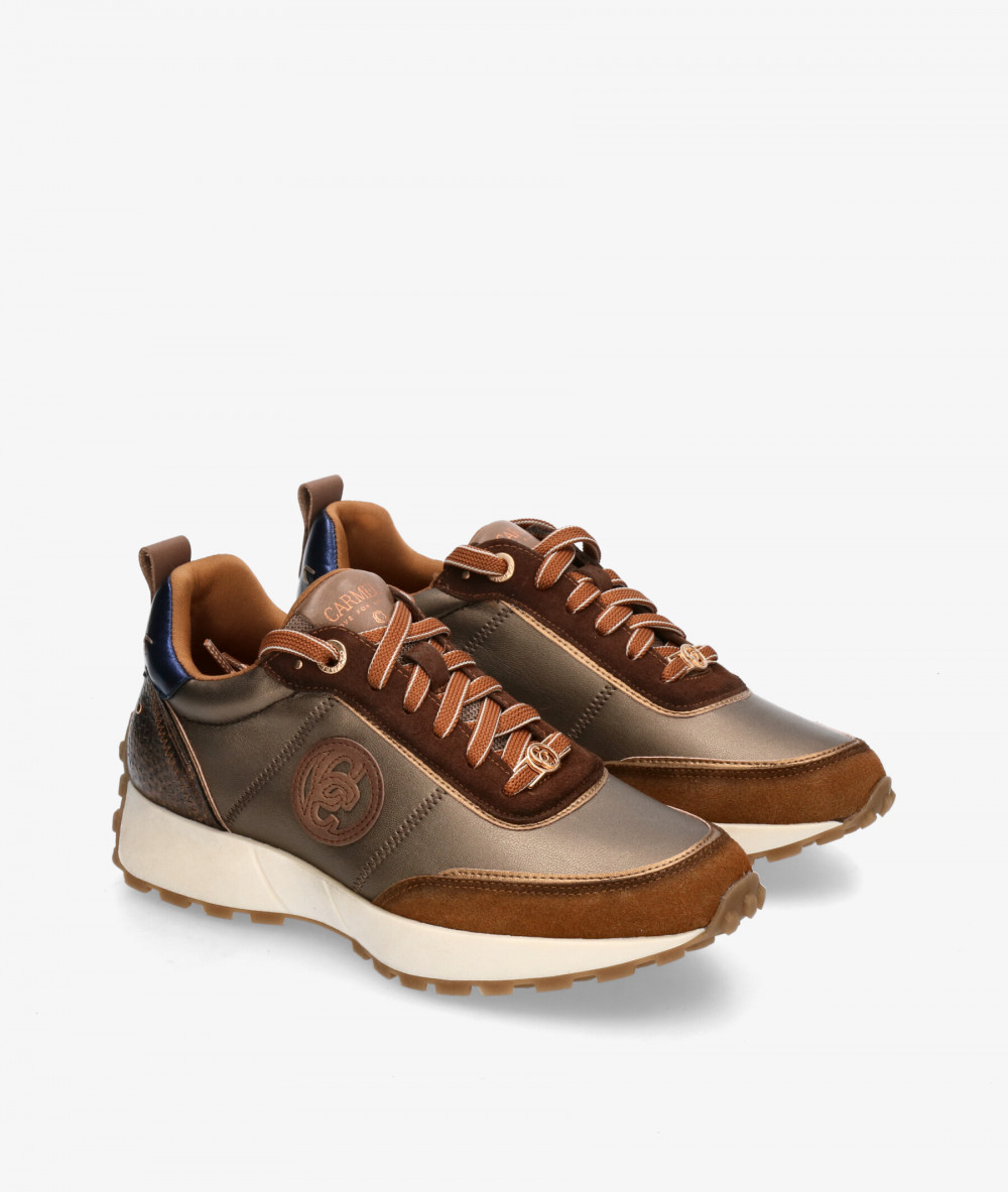 Deportivos Carmela  162699 en taupe metalizado Deportivos Carmela  162699 en taupe metalizado