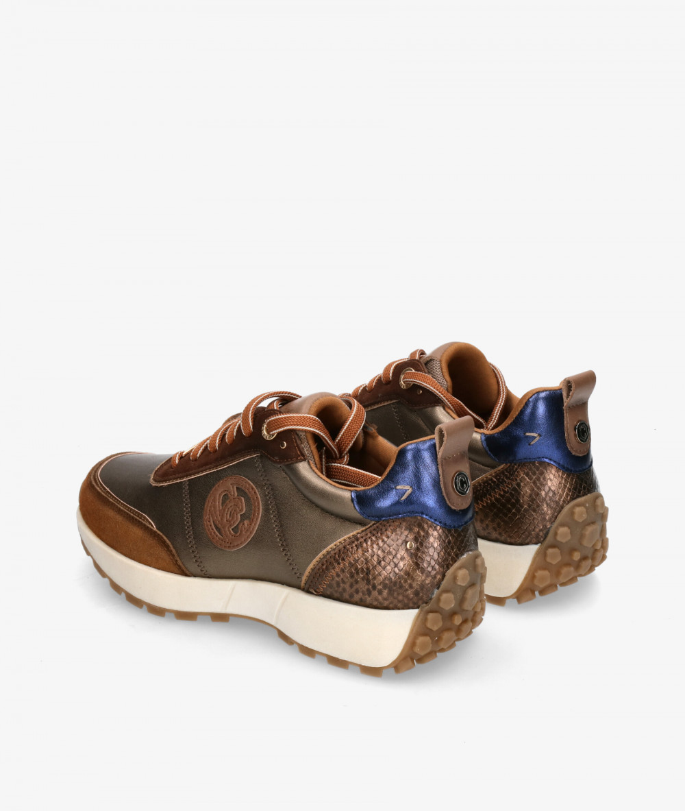 Deportivos Carmela  162699 en taupe metalizado Deportivos Carmela  162699 en taupe metalizado
