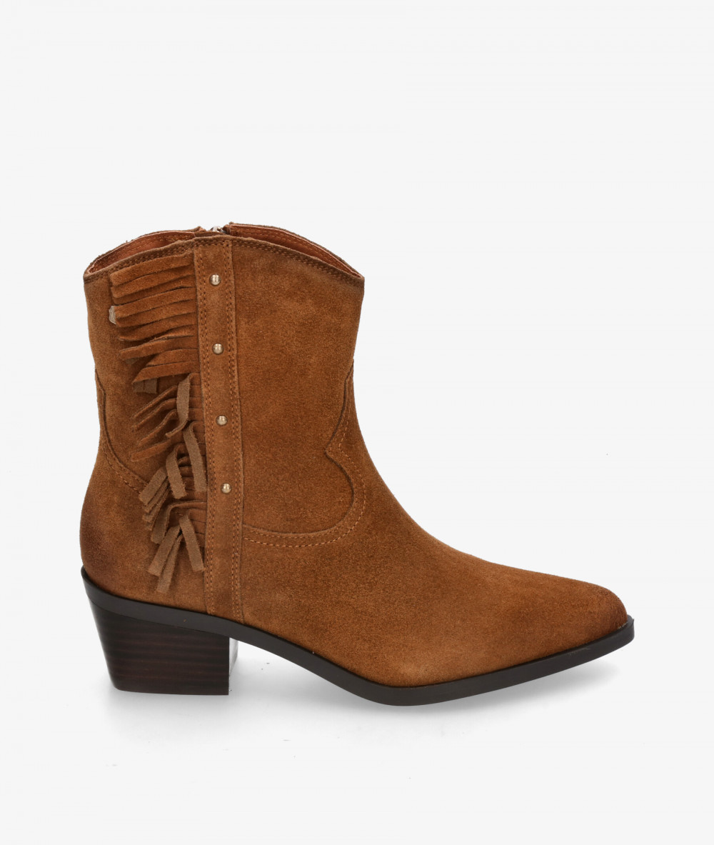 Botines Carmela  162663 en serraje cuero Botines Carmela  162663 en serraje cuero