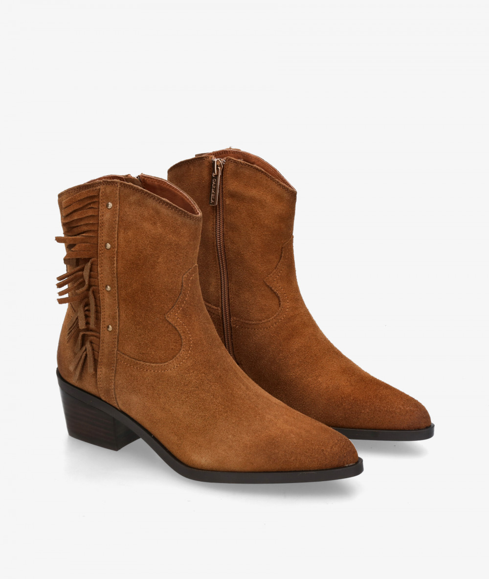 Botines Carmela  162663 en serraje cuero Botines Carmela  162663 en serraje cuero