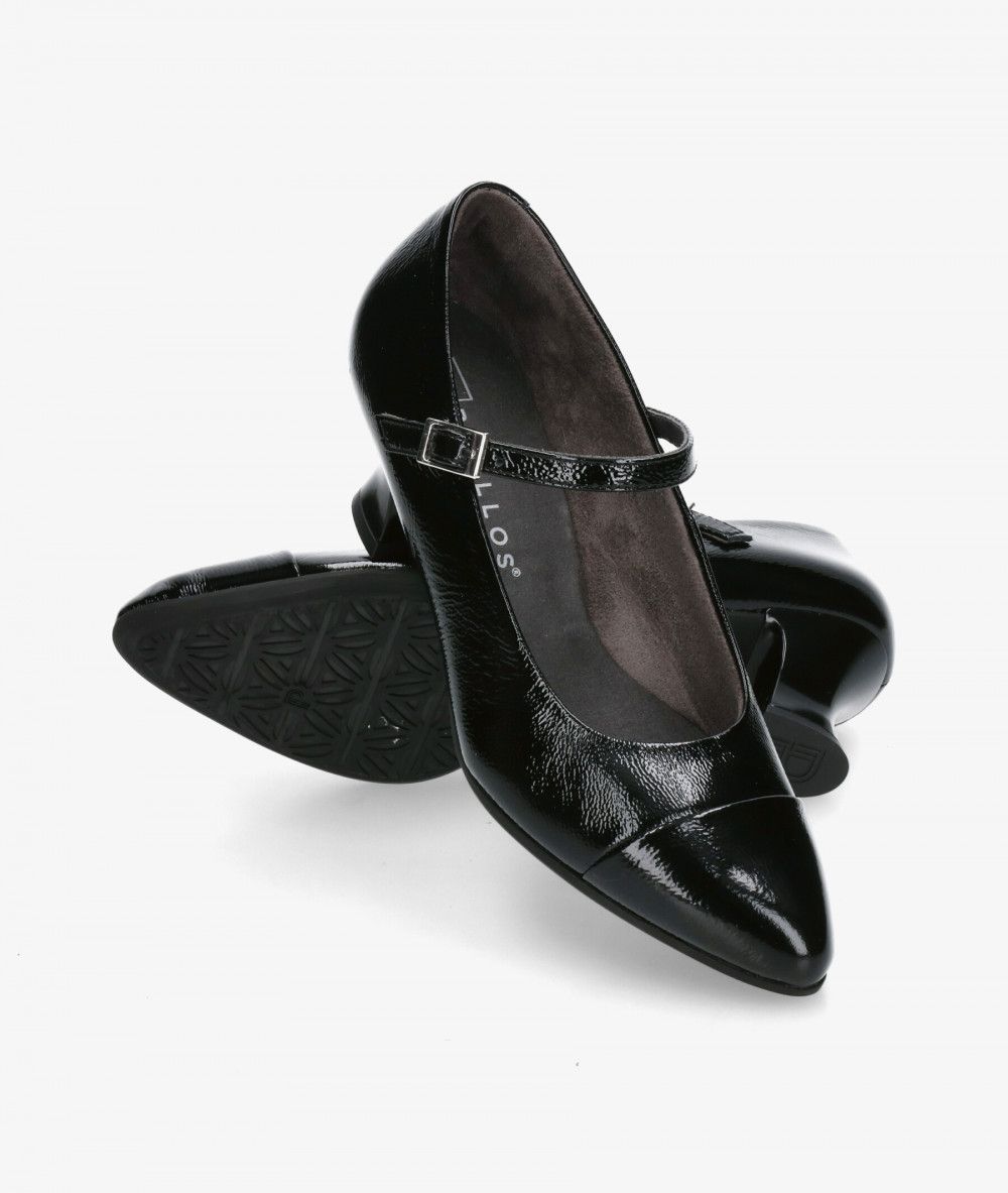 Pitillos Dress medium heel shoes 10851 in black patent leather Pitillos Dress medium heel shoes 10851 in black patent leather