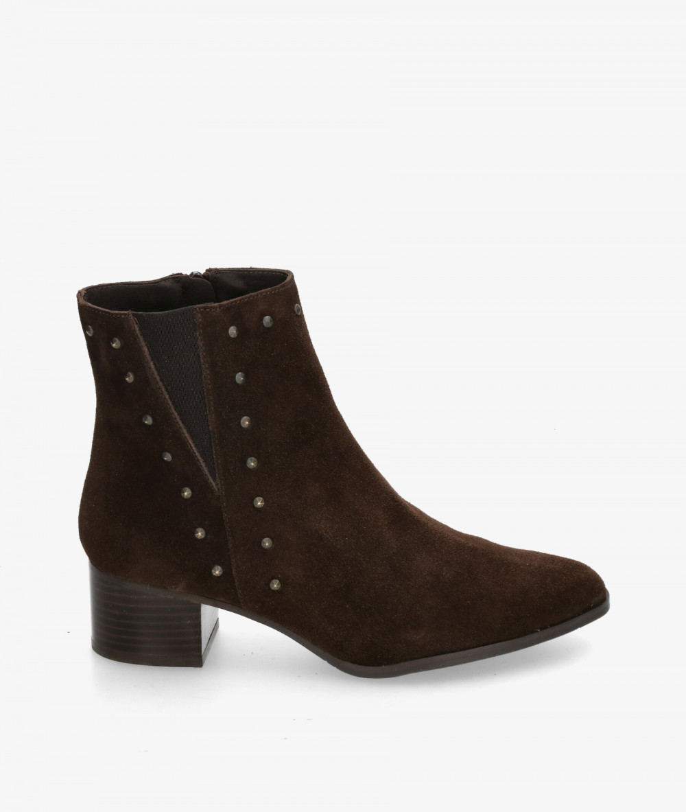 Botines bloom&you MEGAN en serraje marrón