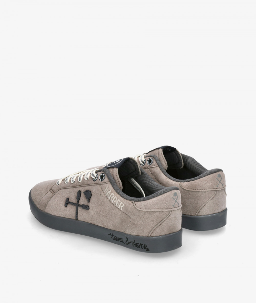 Deportivos HARPER&NEYER  SUPERBOWL COLOURS en serraje gris Deportivos HARPER&NEYER  SUPERBOWL COLOURS en serraje gris