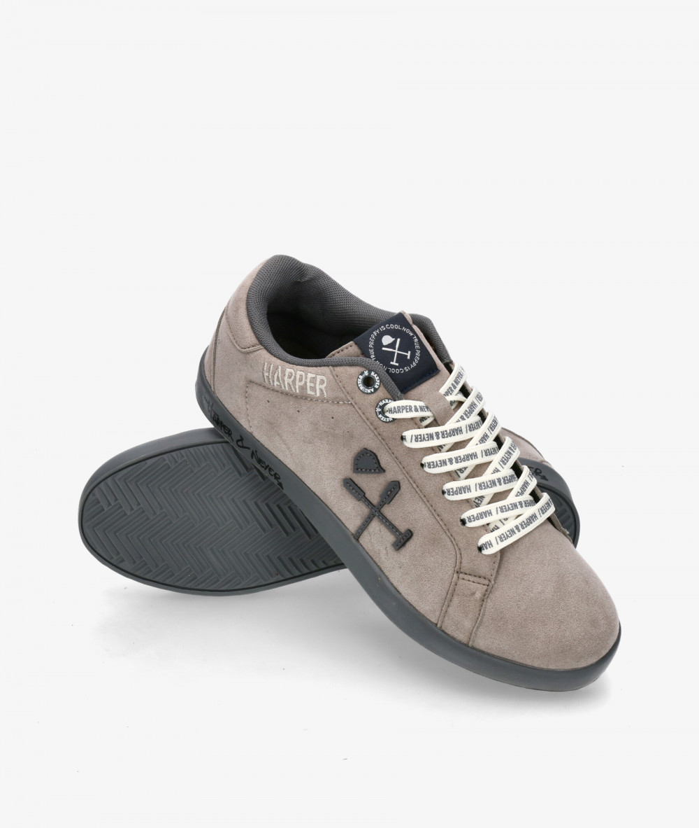 Deportivos HARPER&NEYER  SUPERBOWL COLOURS en serraje gris Deportivos HARPER&NEYER  SUPERBOWL COLOURS en serraje gris