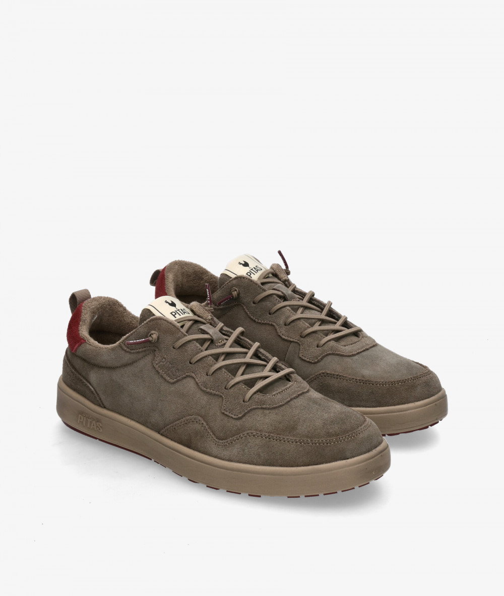 Zapatos casual Walk in Pitas KUME en serraje taupe Zapatos casual Walk in Pitas KUME en serraje taupe