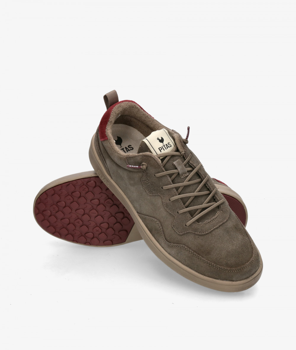Zapatos casual Walk in Pitas KUME en serraje taupe Zapatos casual Walk in Pitas KUME en serraje taupe