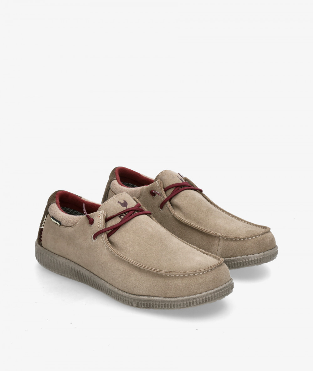 Zapatos casual Walk in Pitas SAM en serraje beige Zapatos casual Walk in Pitas SAM en serraje beige