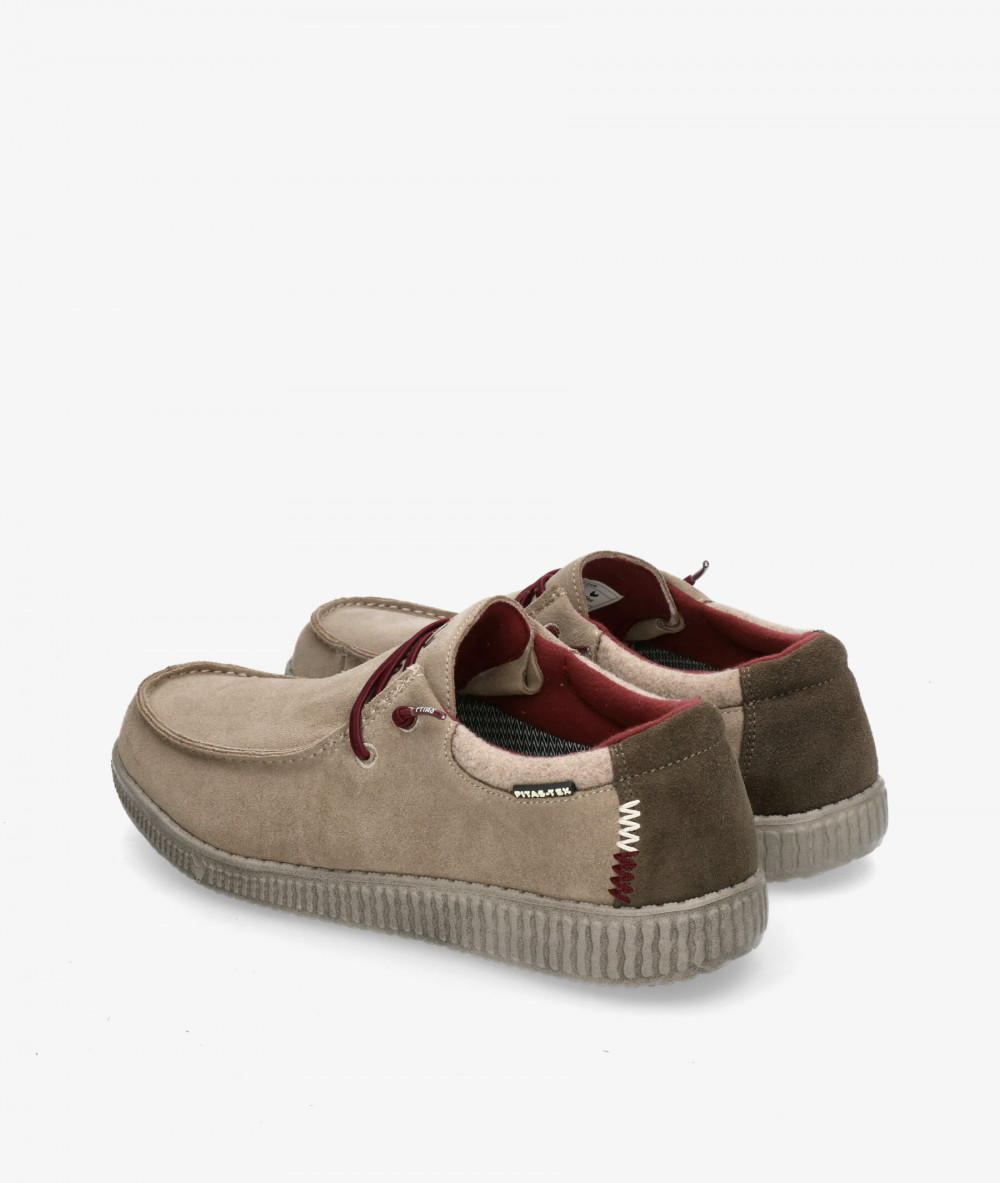Zapatos casual Walk in Pitas SAM en serraje beige Zapatos casual Walk in Pitas SAM en serraje beige