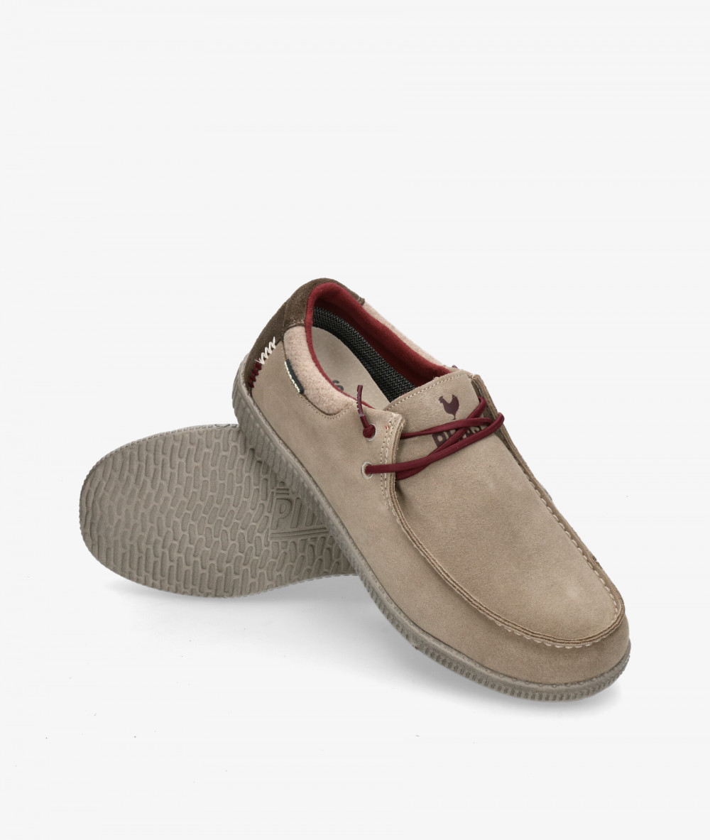 Zapatos casual Walk in Pitas SAM en serraje beige Zapatos casual Walk in Pitas SAM en serraje beige