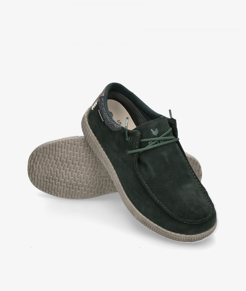 Zapatos casual Walk in Pitas SAM en serraje kaki Zapatos casual Walk in Pitas SAM en serraje kaki