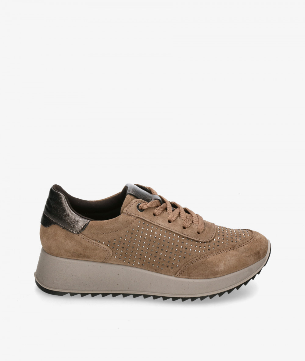 Deportivos Imac  858220 en serraje taupe Deportivos Imac  858220 en serraje taupe