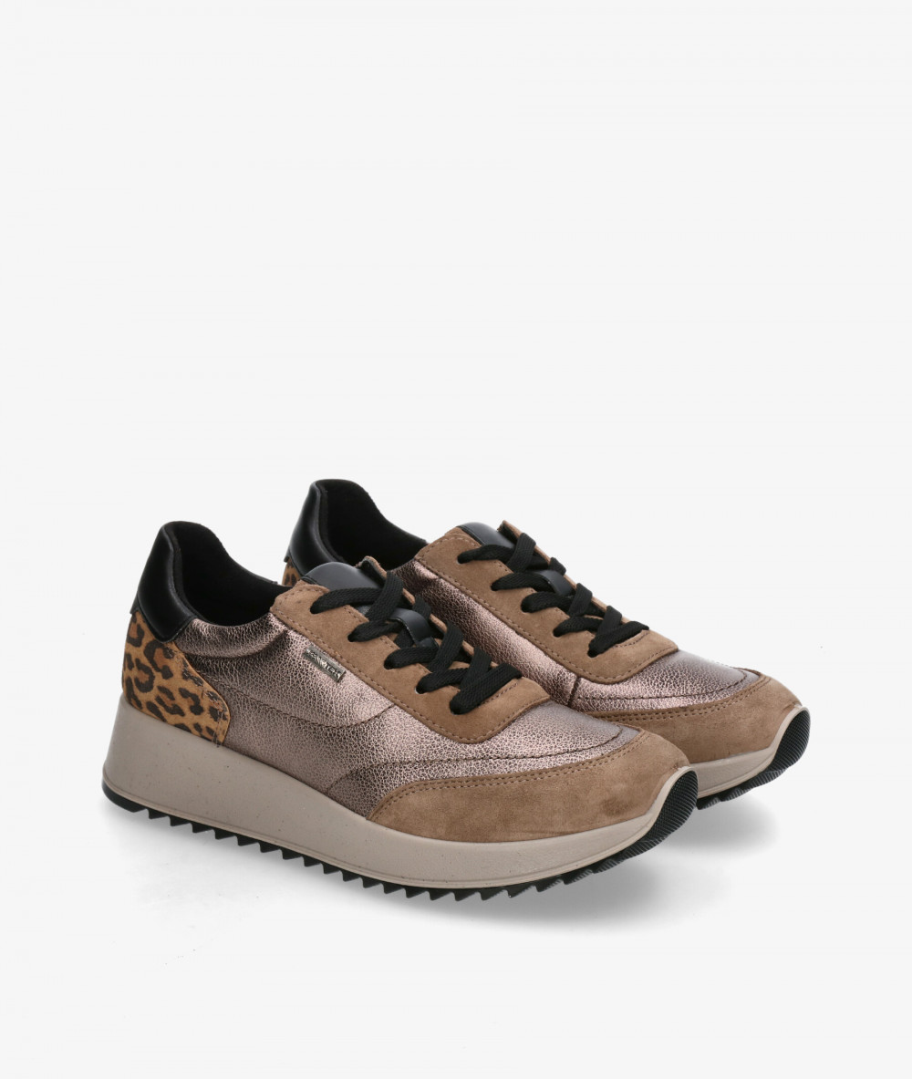 Deportivos Imac  858248 en taupe metalizado Deportivos Imac  858248 en taupe metalizado