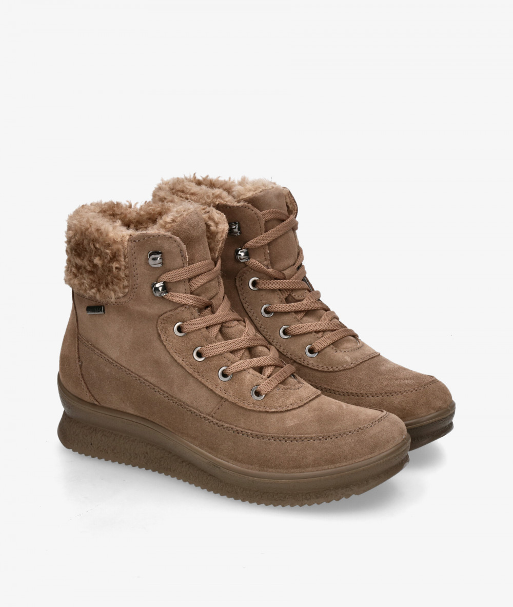 Botines Imac  856669 en serraje taupe Botines Imac  856669 en serraje taupe