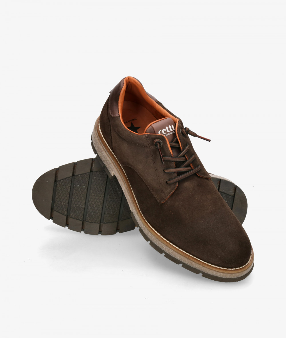 Zapatos casual Cetti C-1335 en serraje marrón Zapatos casual Cetti C-1335 en serraje marrón