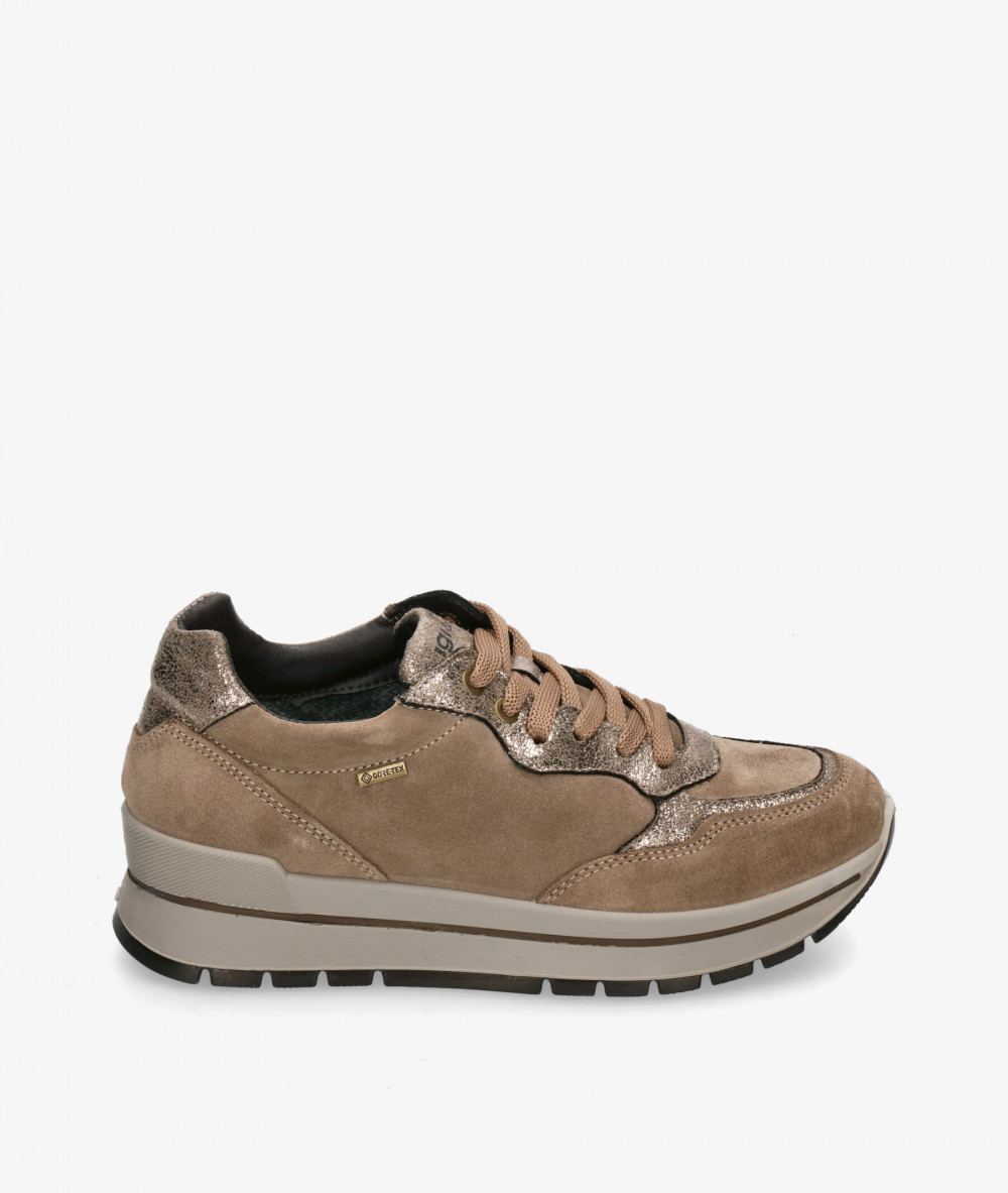 Deportivos Igi&Co  8676511 en serraje taupe Deportivos Igi&Co  8676511 en serraje taupe
