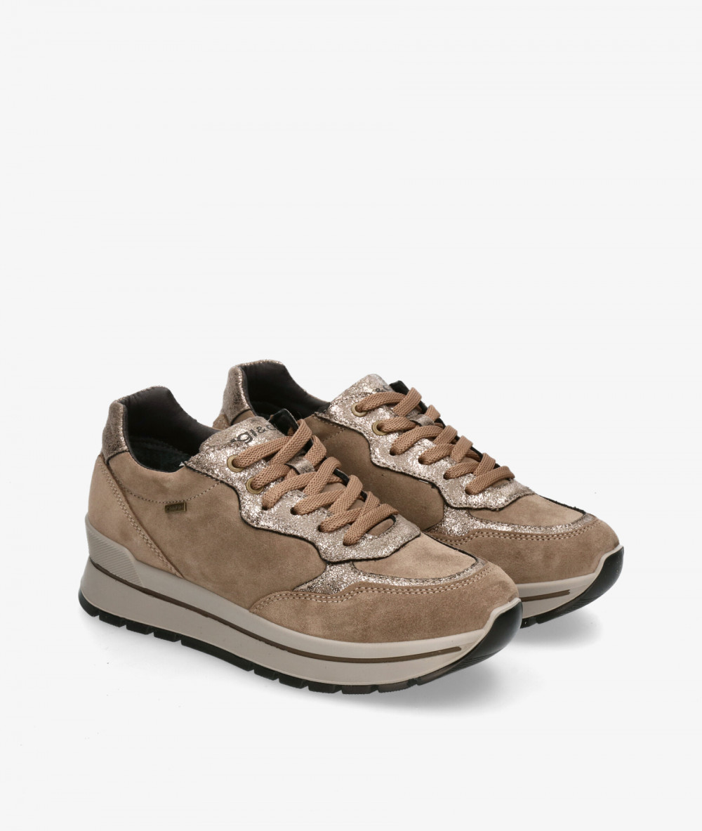 Deportivos Igi&Co  8676511 en serraje taupe Deportivos Igi&Co  8676511 en serraje taupe
