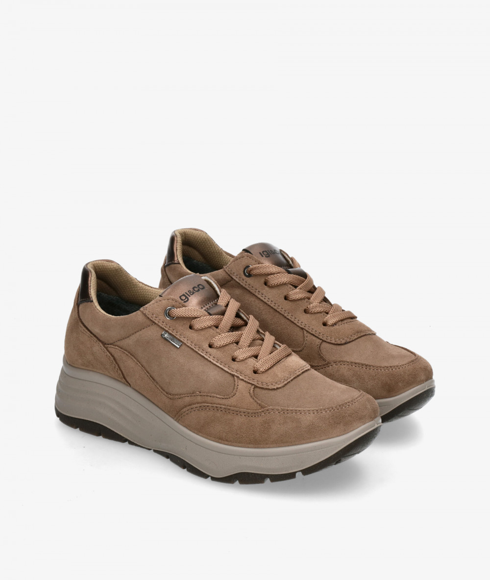 Deportivos Igi&Co  8657022 en serraje taupe Deportivos Igi&Co  8657022 en serraje taupe