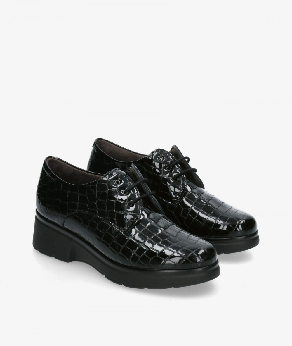 Zapatos inglés Pitillos 10751 en coco negro Zapatos inglés Pitillos 10751 en coco negro