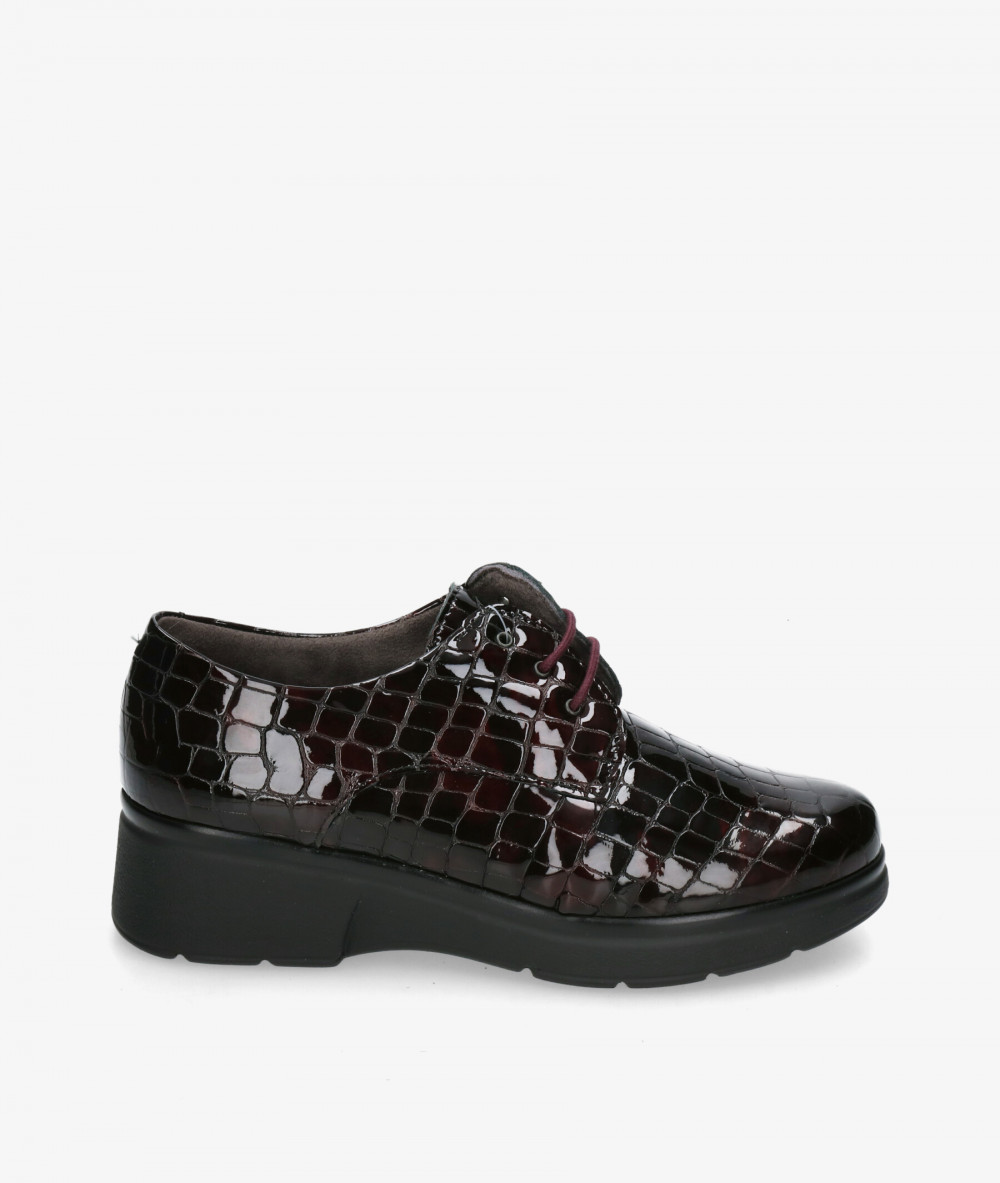 Zapatos inglés Pitillos 10751 en coco burdeos Zapatos inglés Pitillos 10751 en coco burdeos
