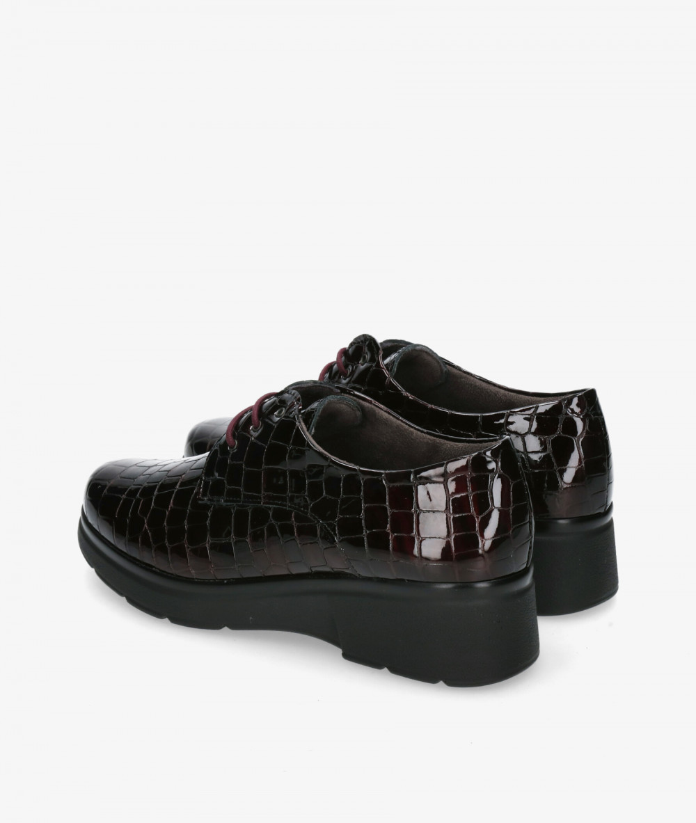 Zapatos inglés Pitillos 10751 en coco burdeos Zapatos inglés Pitillos 10751 en coco burdeos