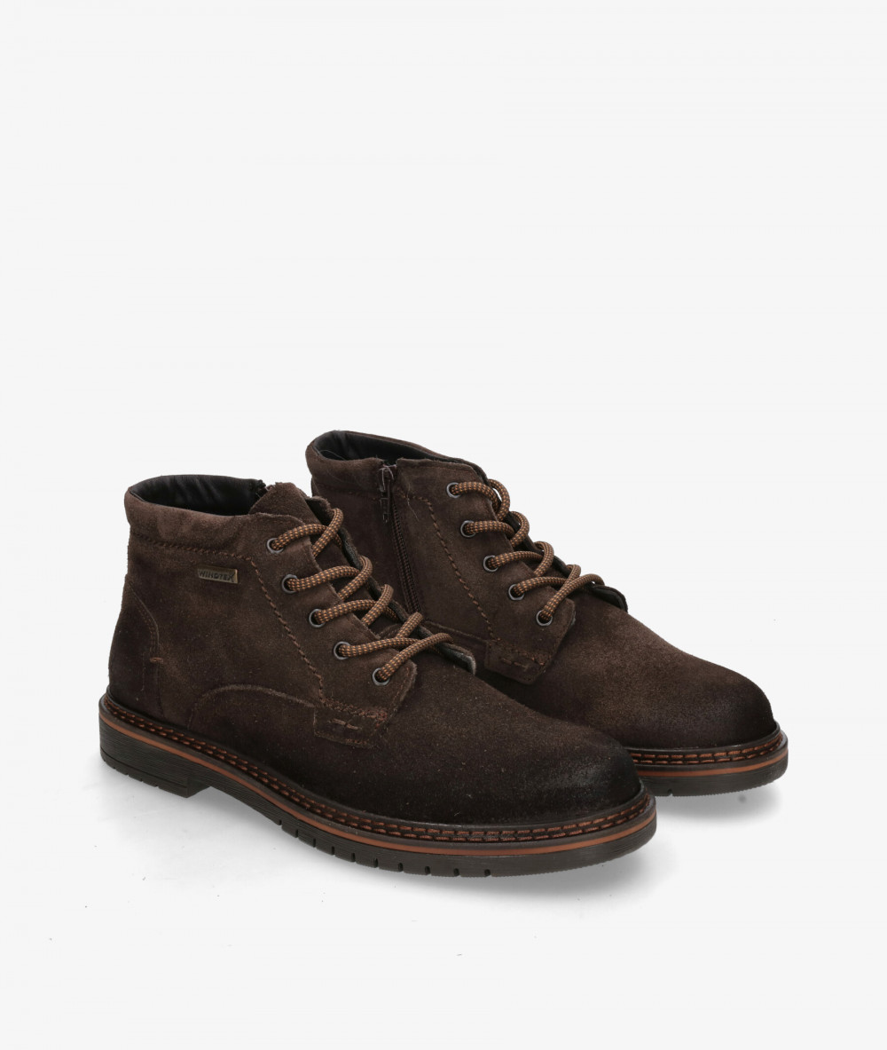 ZEN Boots  520015 in brown split suede