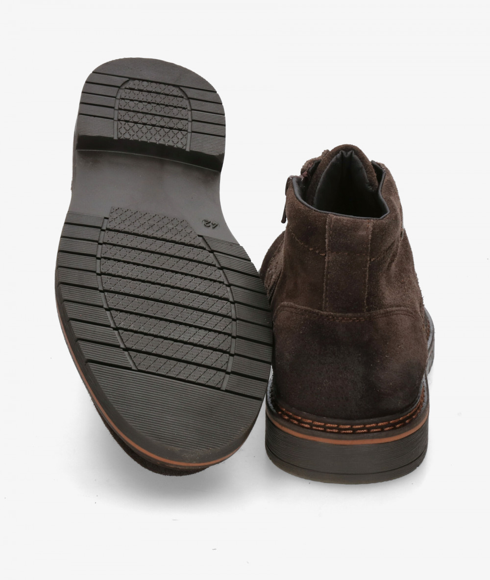 ZEN Boots  520015 in brown split suede