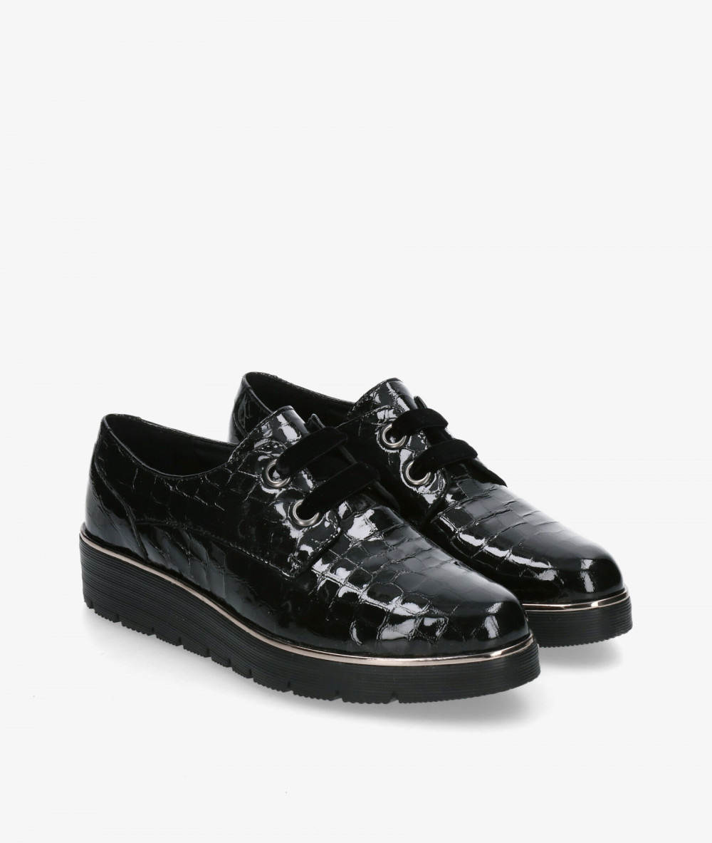 Zapatos St. Gallen  ADELE 18-10-11727 en coco negro Zapatos St. Gallen  ADELE 18-10-11727 en coco negro